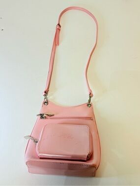 Beijo Business Class Pink Patent Leather Mini Crossbody Bag & Wallet